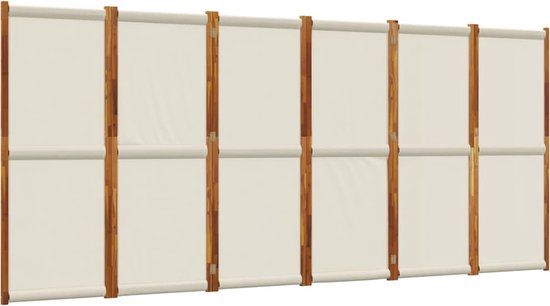 vidaXL Kamerscherm met 6 panelen 420x180 cm lichtgrijs