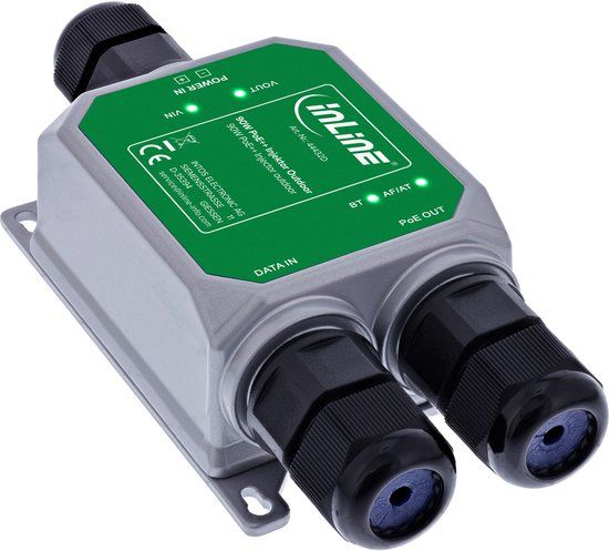 InLine PoE++ injector voor buiten, 10Gb/s, 90W, IP67