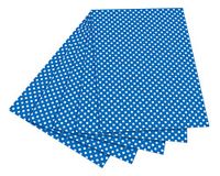 folia 5903 - fotokarton blauw met witte stippen, 50 x 70 cm, 10 vellen, aan beide zijden bedrukt