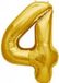 TalkingTablesHappy Bol Cijfer 4 Goud Helium 86cm