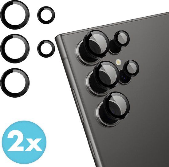 iMoshion Camera Lens Screen protector 2-pack voor Samsung Galaxy S24 Ultra - Zwart