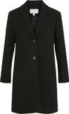 VILA VICLAUDIA BUTTON COAT NOOS Dames Puffer Jas Zwart Polyester Maat 34