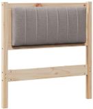 vidaXL - Gestoffeerd hoofdbord - Bruin - 75 cm - Massief grenenhout