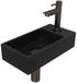 INK - Fonteinpack Quartz Rechts incl. Fonteinkraan - Design Sifon - Design Plug en Montageset - 360x180x90 Mm - Zwart