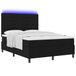 vidaXL Lit plateforme avec matelas LED Noir 140 x 190 cm Tissu