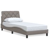 VidaXL Bedframe Taupe Stof 90x200 cm