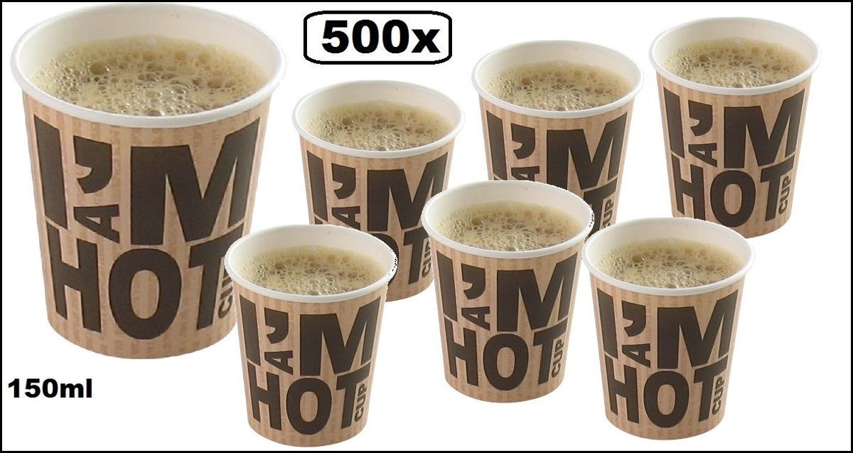 Themaparty 500x Koffiebeker I am Hot 150cc