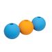 Amazon Basics Supreme Rubber Ballen voor Honden, 6,35cm (Set van 3), Blauw, Oranje