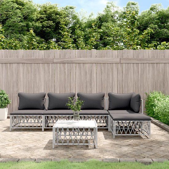The Living Store Tuin Lounge Set - Wit - 2-zits - Modulair