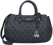 GUESS Katya Girlfriend Satchel Handtas Schoudertas Coal Logo Donkergrijs