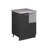 Vicco Wastafelkast Fame-Line, Antraciet Hoogglans/Antraciet, 60 cm