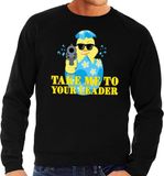 Bellatio Decorations Shoppartners Bv Fout Paas sweater zwart take me to your leader voor heren - Pasen trui M
