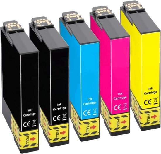 InktDL Multipack compatible inktcartridges (5 cartridges) geschikt voor Epson Stylus SX235, SX420, SX425, SX435, SX445, SX525, WorkForce WF-3520DWF, WF-3530DTWF, WF-3540DTWF, WF-7015, WF-7515, WF-7525