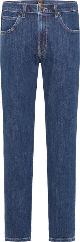 LEE BROOKLYN STRAIGHT DARK STONEWASH JEANS - W36 / L32