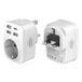 Adapter Hoppac Adapter Engels stekker type G | AC-stekker en vier USB-poorten, voor Groot-Brittannië, Ierland en reizen, laadt 5 apparaten op, zet geen spanning om