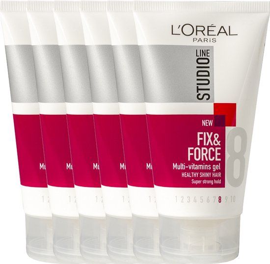 L'Oréal Paris Studio Line Fix & Force Super Sterke Fixatie Gel - 6 x 150ml - Voordeelverpakking