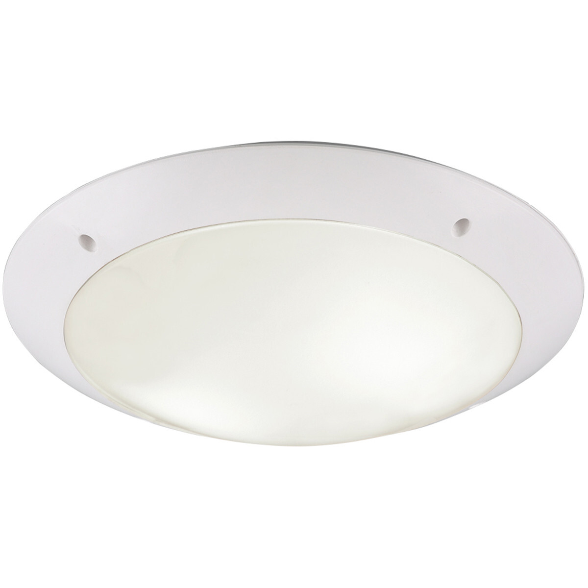 BES LED LED Plafondlamp - Trion Camiro - Opbouw Rond - Waterdicht IP54 - E27 Fitting - 2-lichts - Mat Wit - Kunststof