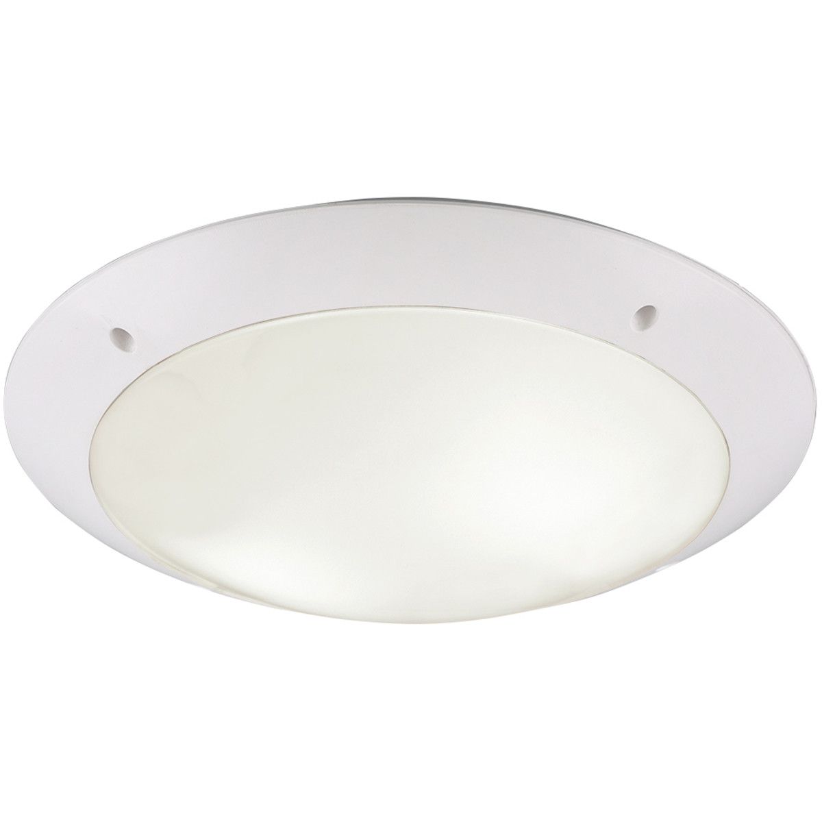BES LED Trion Camiro Plafondlamp - Opbouw Rond - Wit - IP54 - E27 - 2-lichts - Ø33cm