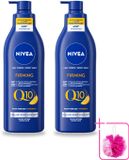 Nivea 2 x Q10 Lotion raffermissante pour le corps avec pompe - Vitamine C - Hydratation 48 heures - Pour peau sèche - 400 ml
