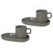 blomus Tasse à expresso avec soucoupe Pilar lot de 2 Pewter