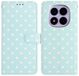 Selected by GSMpunt.nl Xiaomi Hoesje Geschikt voor Xiaomi Redmi Note 15 Pro 5G | Polka Dot Wallet Book Case | Portemonnee Hoesje | 3 Pasjes | Magneetsluiting | Stand Functie | Blauw