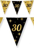 Paper Dreams 30 jaar vlaggetjes - 3x stuks - zwart/goud
