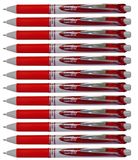 Pentel EnerGel Eco BL77E Gelpen met drukmechanisme, rood (12 stuks)