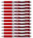 Pentel EnerGel Eco BL77E Gelpen met drukmechanisme, rood (12 stuks)