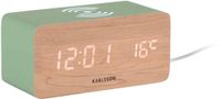 Karlsson Wekker Block - Jungle groen - 7.4x15x7.1cm - Modern - Wekker voor slaapkamer