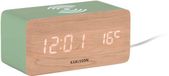 Karlsson Wekker Block - Jungle groen - 7.4x15x7.1cm - Modern - Wekker voor slaapkamer