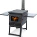 ASH Camping Houtkachel Grill3 - veranda kachel compleet - draagbaar - Zwart