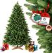 Merry Tree Premium Arbre de Noël artificiel - Arbre de Noël artificiel de luxe avec aiguilles moulées par injection + pied en bois massif - 120 cm