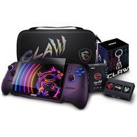 MSI Draagbare console-startpakket Claw 8 EX AI+ CG3EM 32 GB RAM 1 TB SSD Paars + Screen protector van gehard glas + reisetui + joystickbeschermers + Claw-sleutelhanger