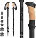 Spokey Zodiac Bâtons de marche nordique - Noir - Aluminium 6061 - 540 g - Réglable 105-135 cm - Poignée en liège
