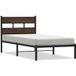 Prolenta Maison Exclusive Lit simple exclusif - Structure de lit sans matelas, avec tête de lit, en bois chêne brun, dimensions 80x200 cm