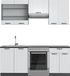 Vicco Fame-Line Complete keukeneenheid – 200 cm, WB Antraciet Landhuis wit/antraciet