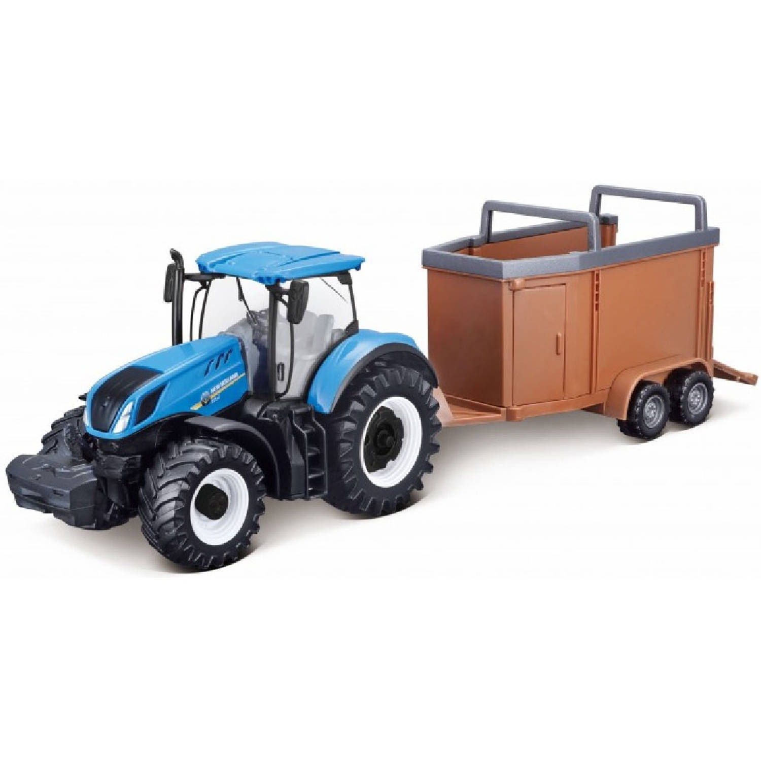 Bburago tractor met veetransport T7.315 New Holland 32,3 x 11 cm