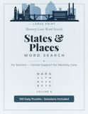 Large Memory Lane Word Search Book 8: Large Print States & Places Word Search for Seniors with Dementia