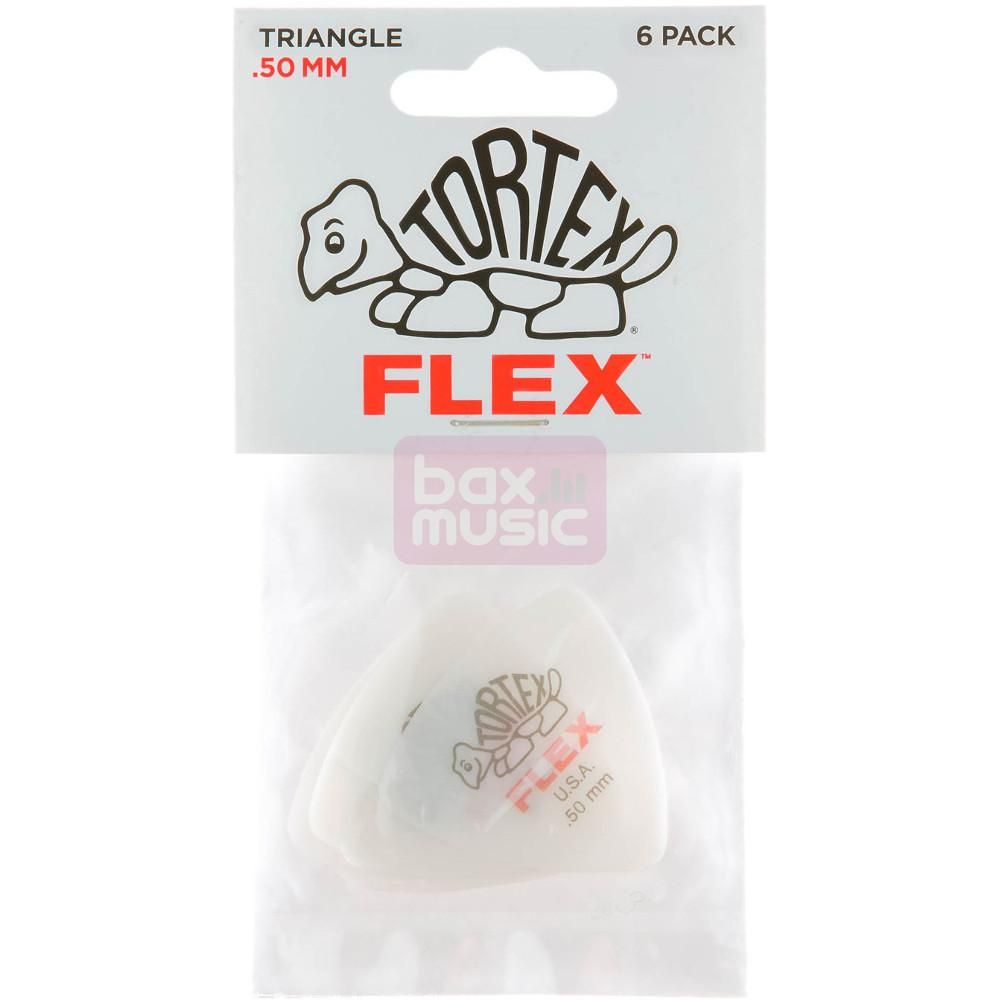 Dunlop Tortex Flex Triangle plectrums 0.50 mm - 6 stuks