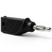 Velleman Banana plug 4mm stapelbaar - Zwart