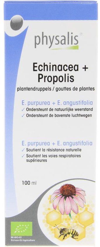 Physalis Plantendruppels Echinacea + Propolis Vloeibaar 100ml
