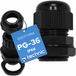 Edo Technic Presse-étoupe Pg-36 Ip68 Noir Anti-uv Avec Contre-écrou