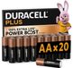 Duracell Plus AA - alkaline batterijen - 1,5V, LR6 - 20 stuks
