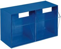 Lockweiler Transparant magazijn H 353 x B 600 x D 306 mm blauw