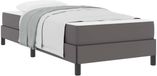 vidaXL Bedframe met matras Grijs 80 x 200 cm Stof