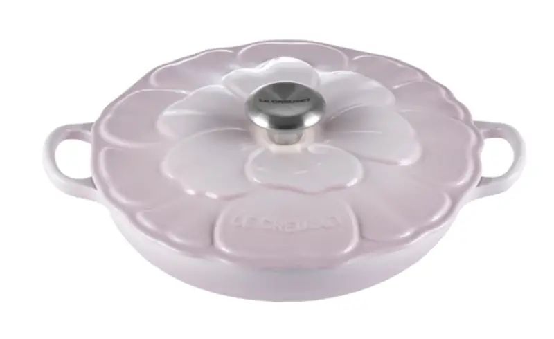Le Creuset Braadpan Signature Campagnard Bloesem Shell Pink - Ø 26 cm / 2,2 Liter