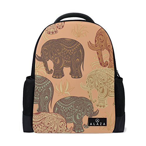 My Daily Mijn dagelijkse Tribal Afrikaanse etnische olifant rugzak 14 Inch Laptop Daypack Bookbag voor Travel College School