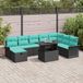 Maison Exclusive - Ensemble de jardin 9 pièces, ensemble de salon en polyrotin noir