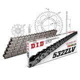 Kettingset DID Kettingset Alu 532ZLV / 116 klinknagel slot zwart voor Yamaha YZF-R6 600 cc Bj. 1999-2002