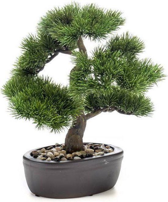 Emerald Kunstplant Pinus Bonsai 32 cm - Groen